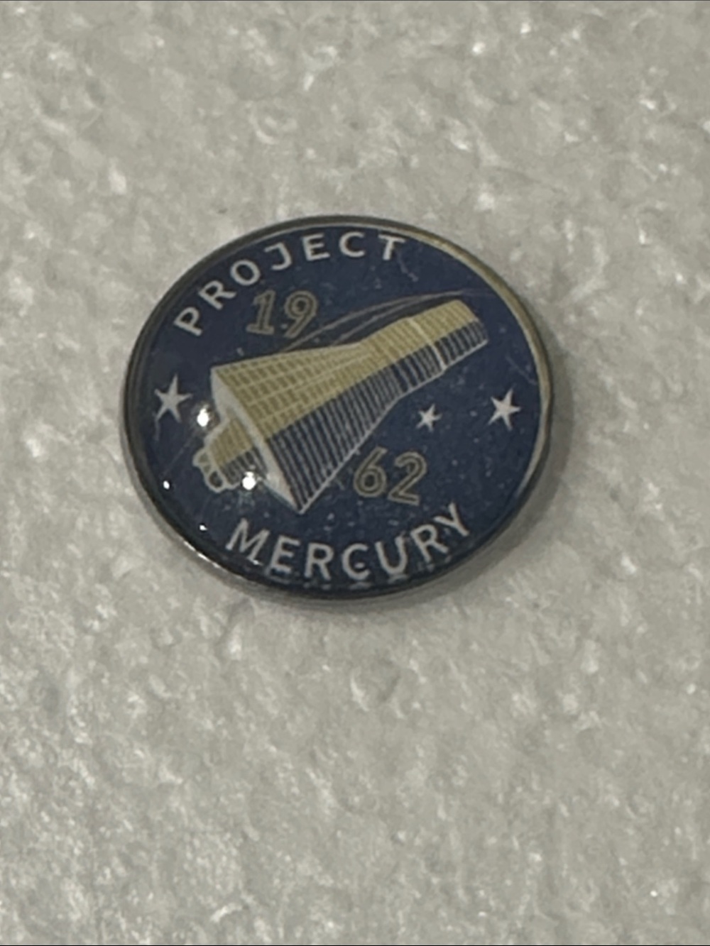 Project Mercury 1962 Blue Enamel Lapel Pin